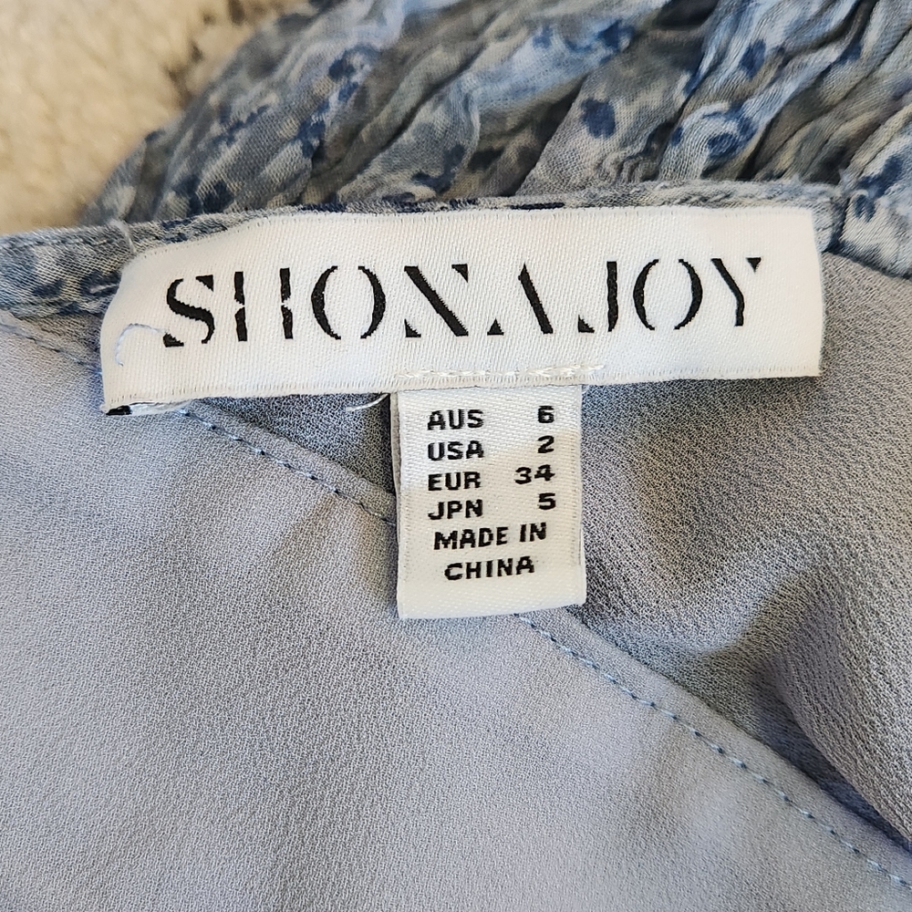 Shona Joy Francesca High Neck Balloon Sleeve Open Back Tie Crop Top Blouse 2 - Picture 12 of 16